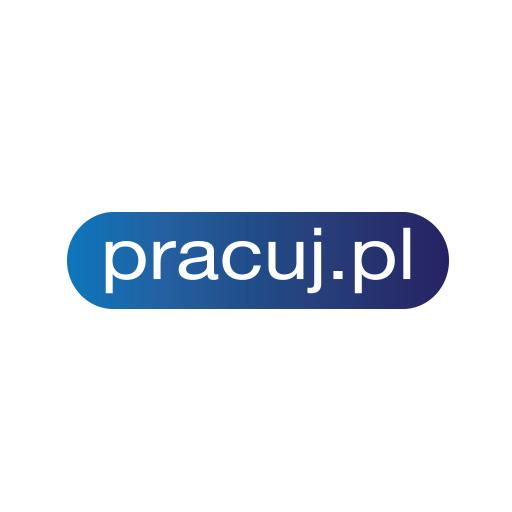 the graphic shows the logo of the Pracuj.pl website